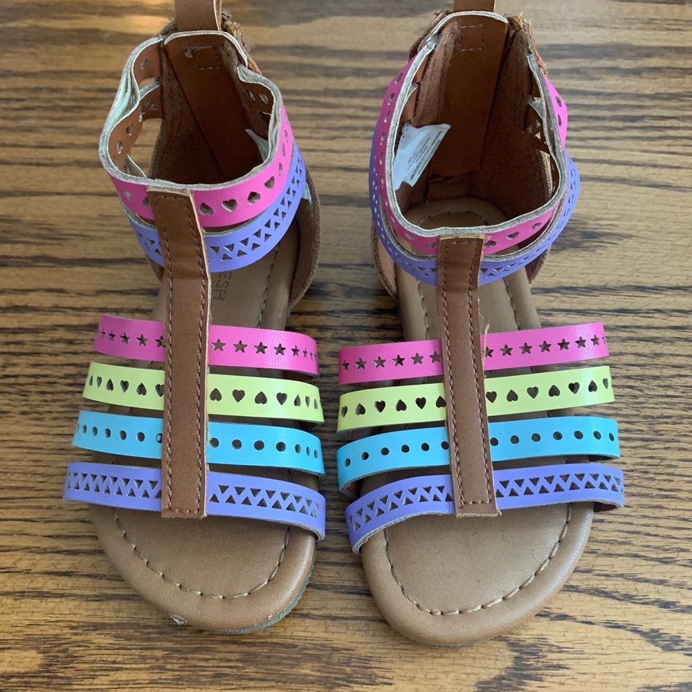 Multicoloured sandles